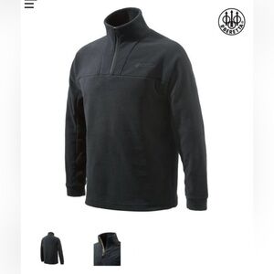 Beretta Men's Half Zip Fleece Pullover Jacket - Black - Size XXL